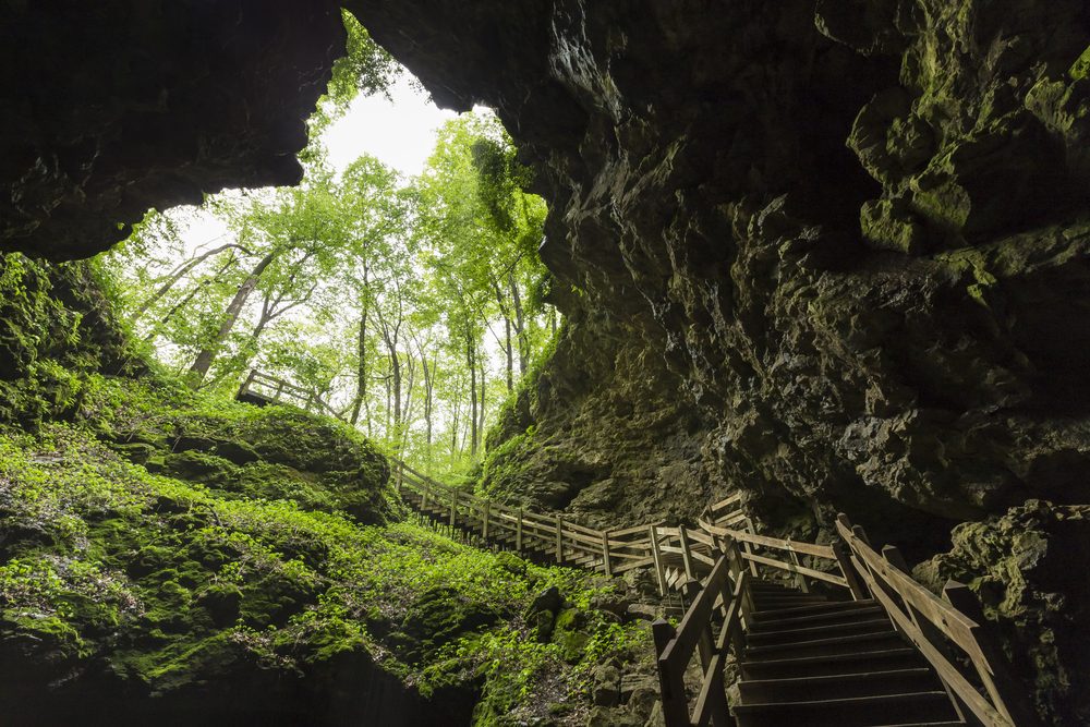 Stairs In Cave Entrance