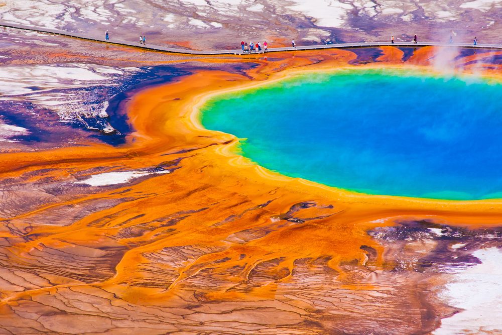 The World Famous Grand Prismatic Spring in Yellowstone National Park