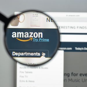 Milan, Italy - August 10, 2017: Amazon website homepage. It is an American electronic commerce and cloud computing company. Amazon.com logo visible.