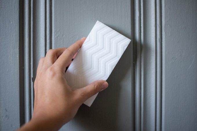 spot test Mr. Clean magic eraser