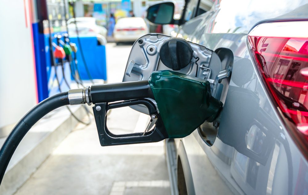 Car refueling on a petrol station