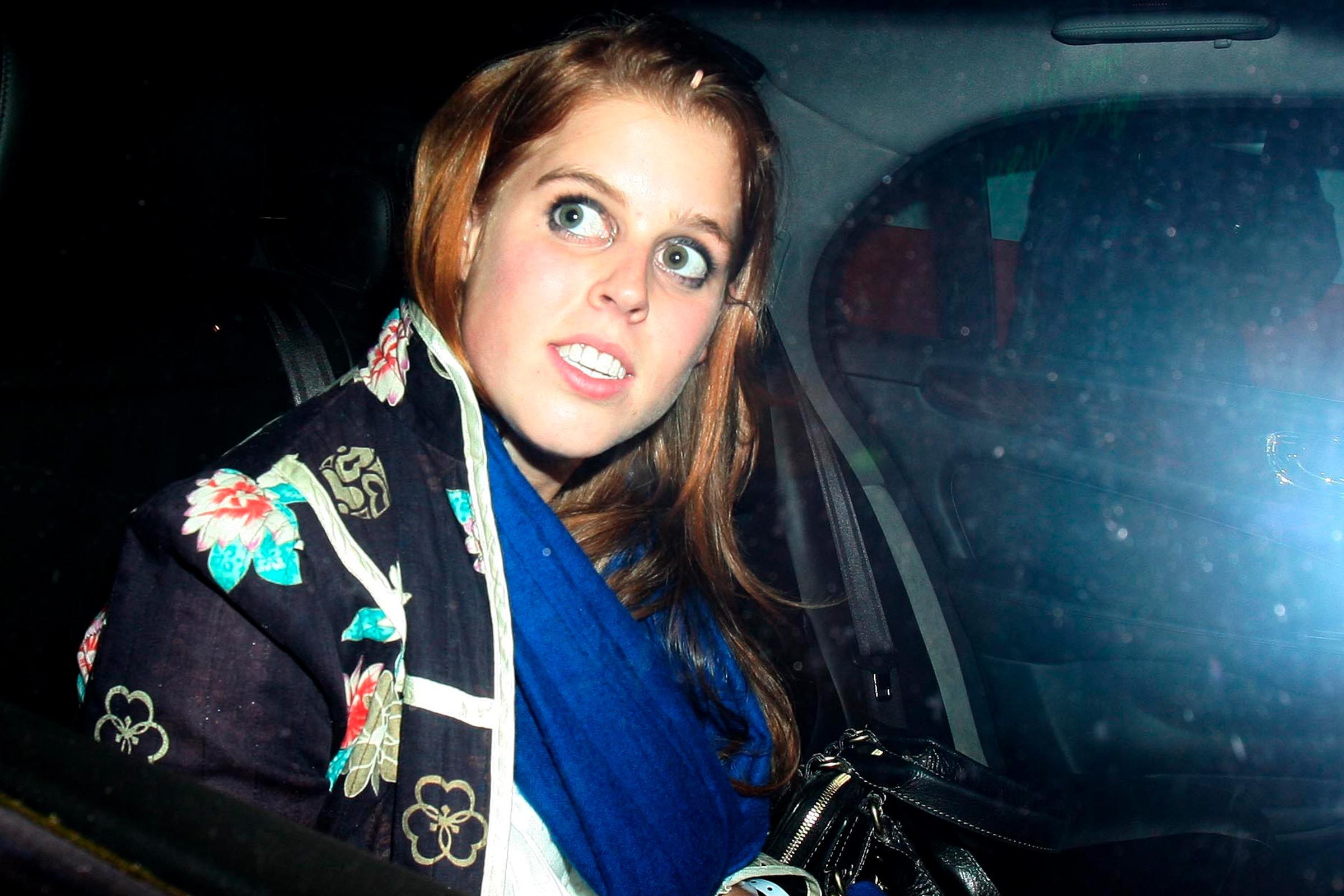 Princess Beatrice in car