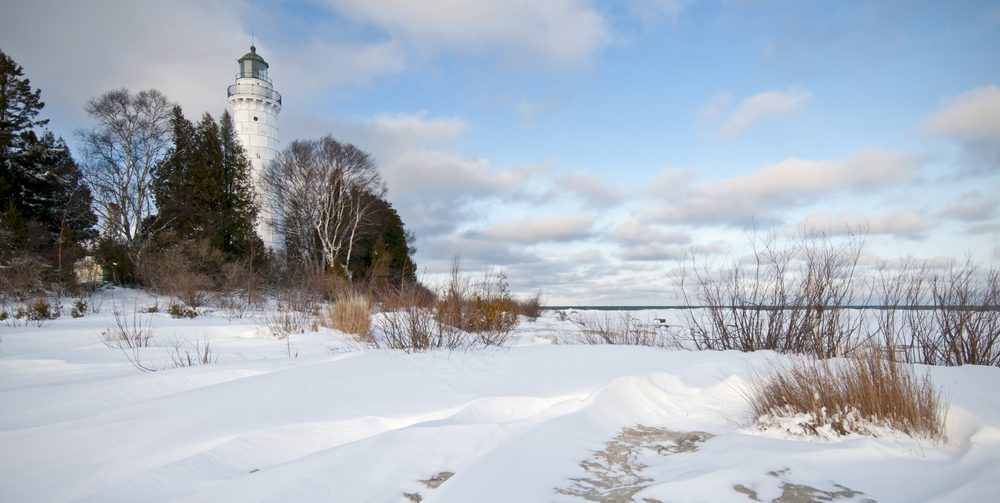 "Cana Island Winter" Winter at the Cana Island Lighthouse in Door County, Wisconsin.