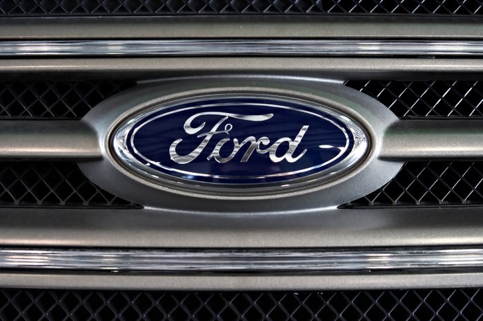 Dallas , Texas - September 21, 2018. the Ford logo on a pickup grill