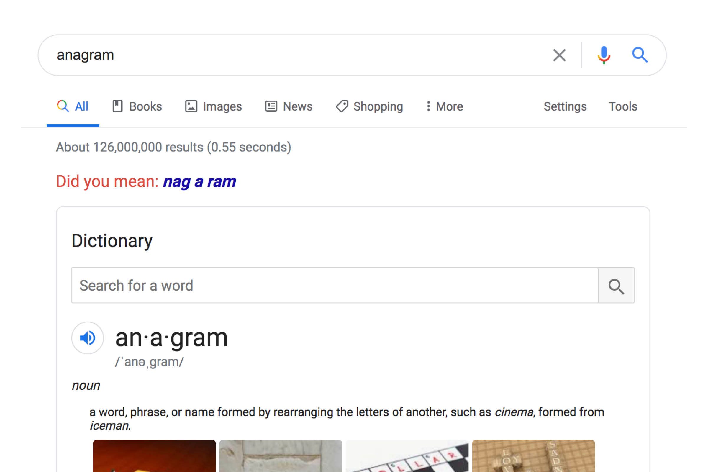 Google: Anagram