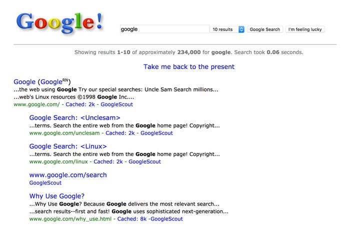 Google in 1998
