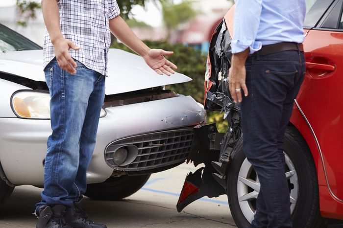 Two Drivers Arguing After Traffic Accident