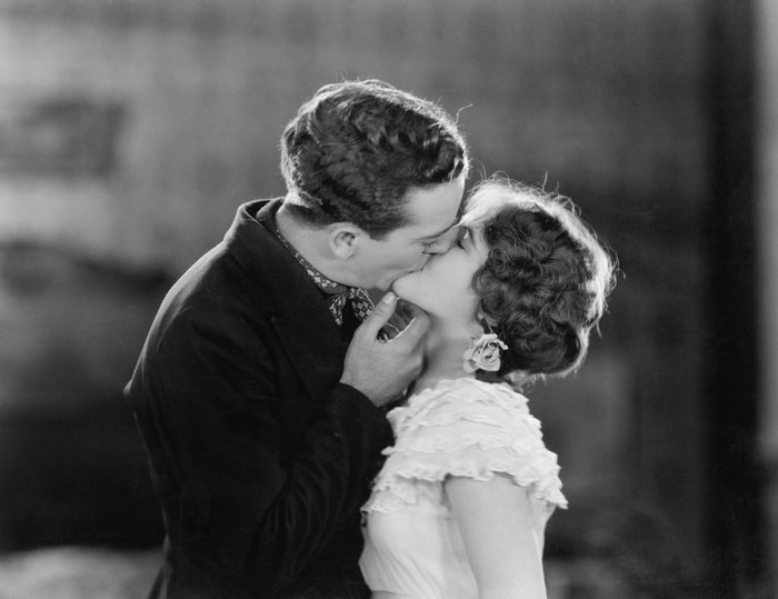 Couple kissing passionately