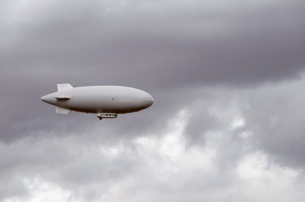 Weather blimp in southwestern United States