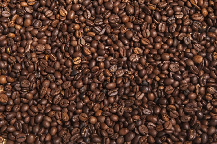 Close-up of coffee beans background.