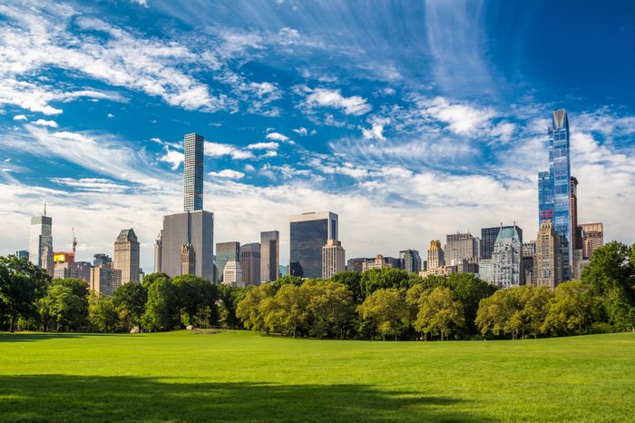 View from Central Park to the Skyscrapers in Midtown, summer 2016