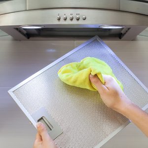 cleaning oven hood