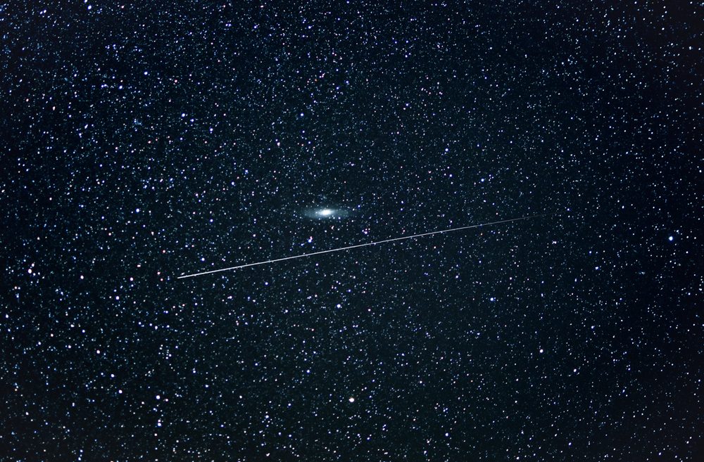 An unidentified flying object passing the Andromeda galaxy