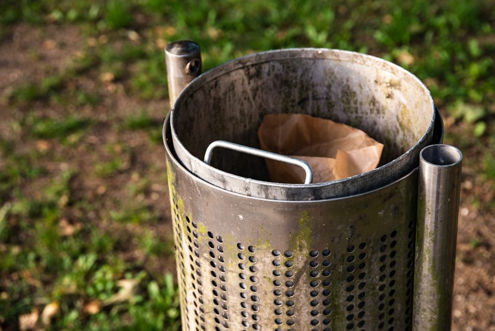 Garbage Can for clean parks in Linz Upper Austria