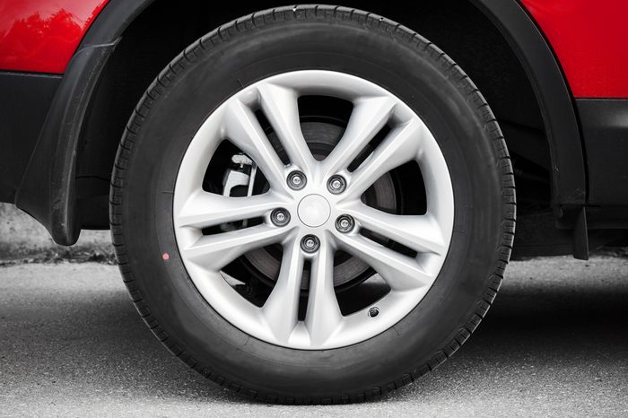 Modern automotive wheel on alloy disc