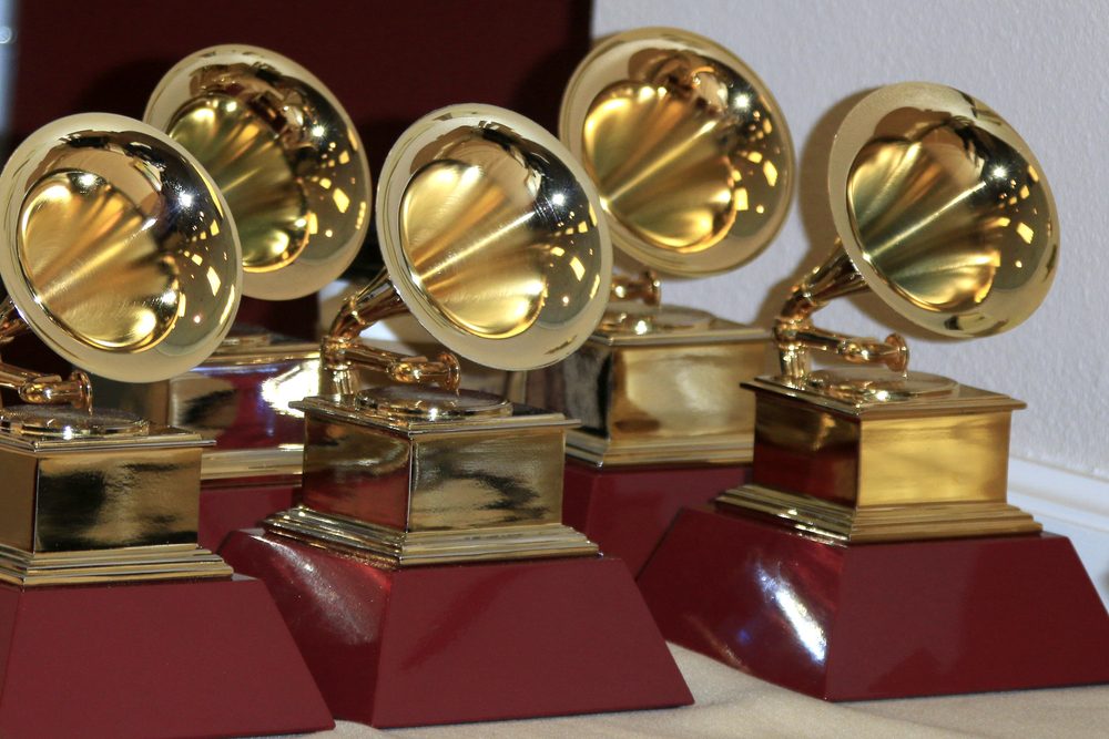 LAS VEGAS - NOV 19: Grammy Award Statues at the 16th Latin GRAMMY Awards at the MGM Grand Garden Arena on November 19, 2015 in Las Vegas, NV