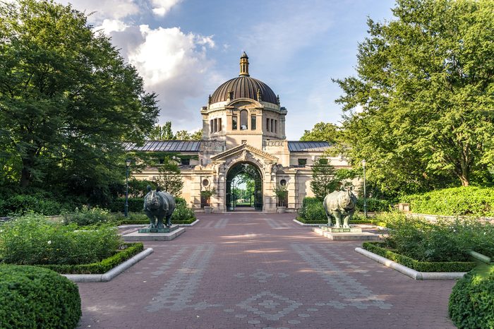 NEW YORK CITY - JULY 17, 2016: Bronx zoo center entrance. It is the largest metropolitan zoo in the United States and among the largest in the world.