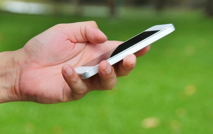 Hand are holding mobile phone