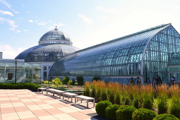 SAINT PAUL, MINNESOTA- JULY 2017: Visitors to Como Zoo and Conservatory in St. Paul, MN during the summer.