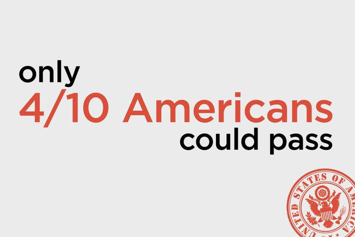 only 4/10 americans could pass