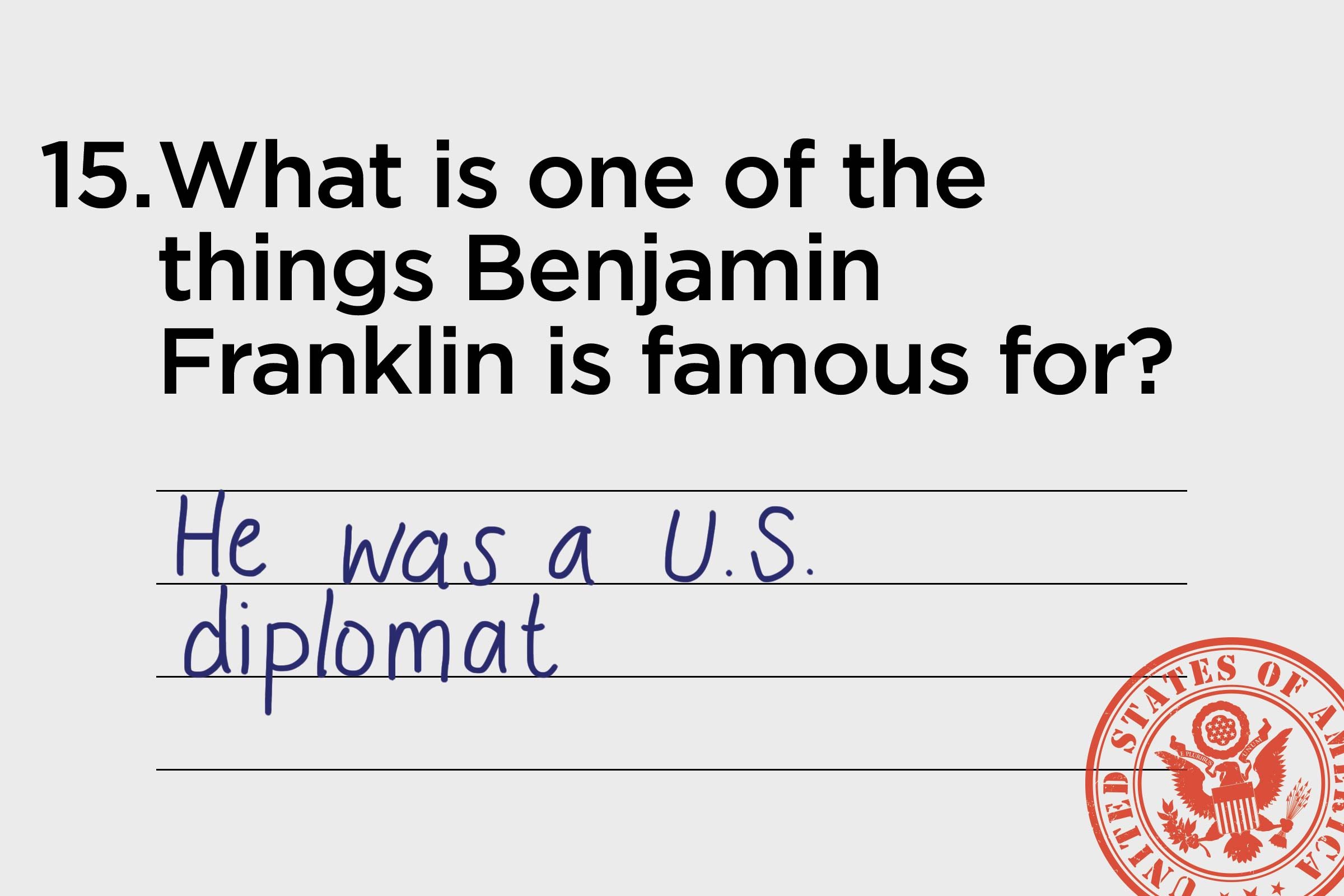 he was a US Diplomat