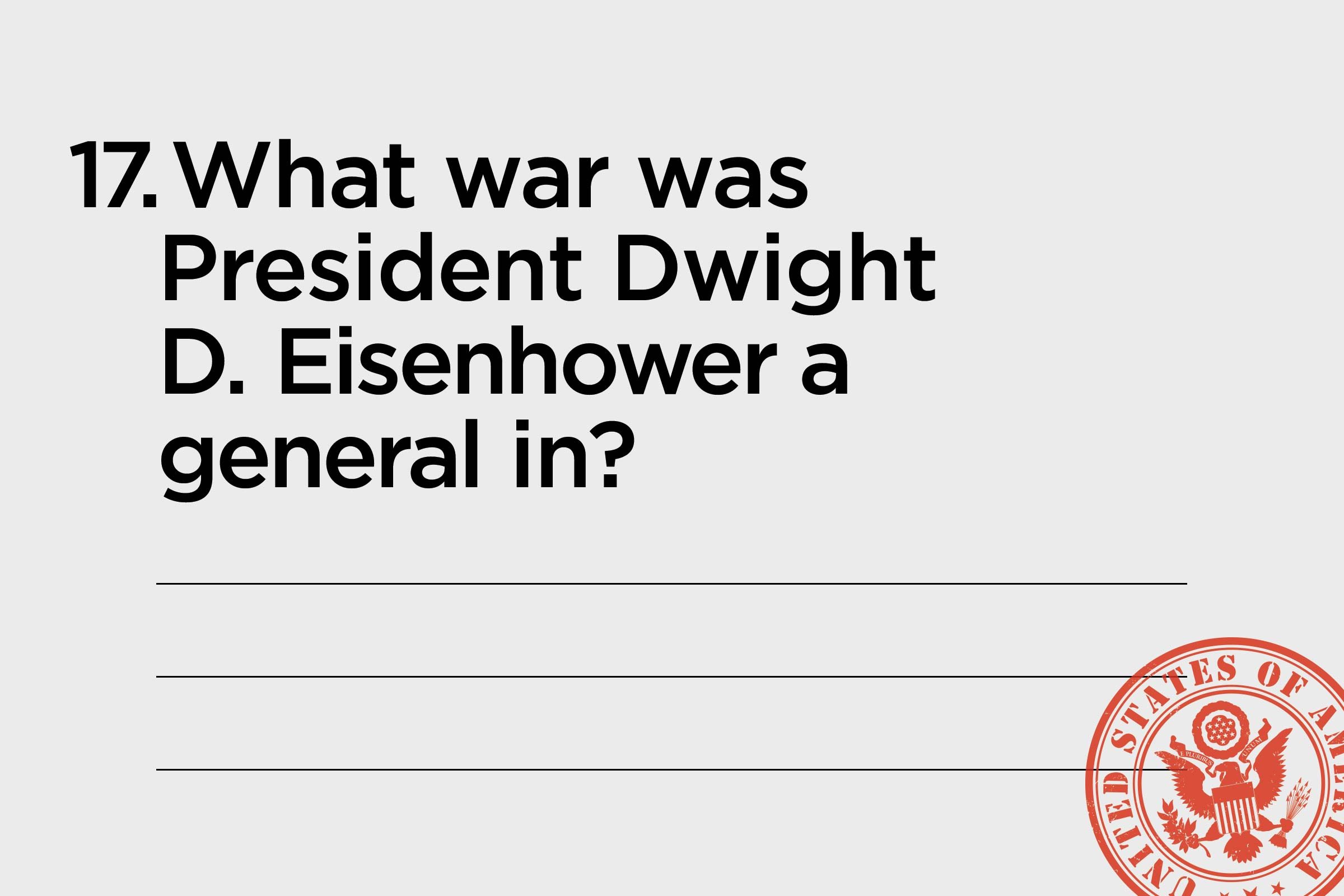 eisenhower was a general in...