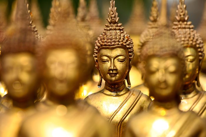 Buddha statues , Face of gold buddha, Thailand ,Asia