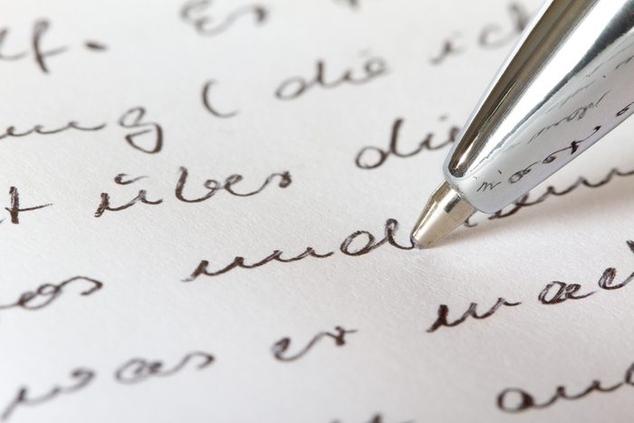 A closeup view from a handwritten document.