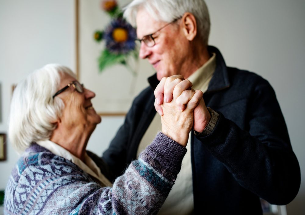 Senior couple dancing