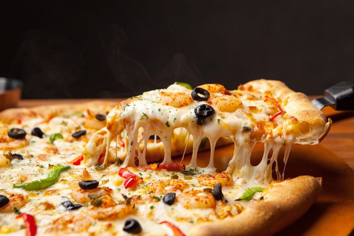 delicious shrimp pizza