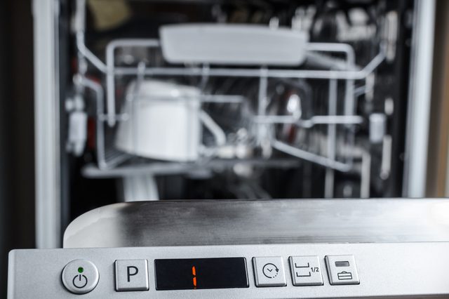 control panel, select a washing program in the dishwasher