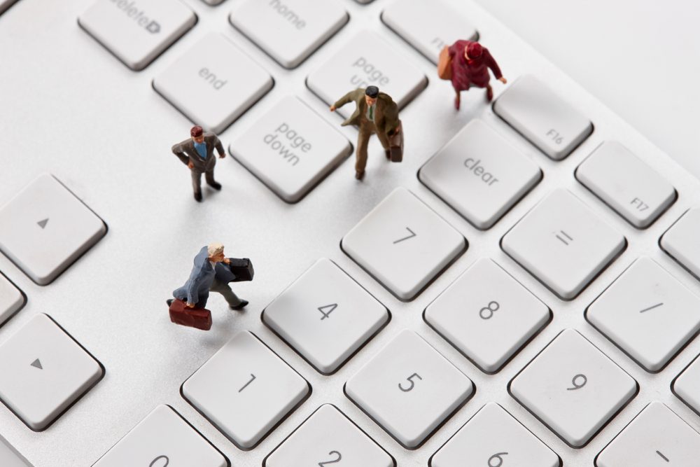 Personal computer and miniature people