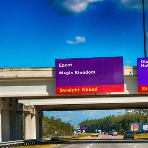 disney purple traffic signs