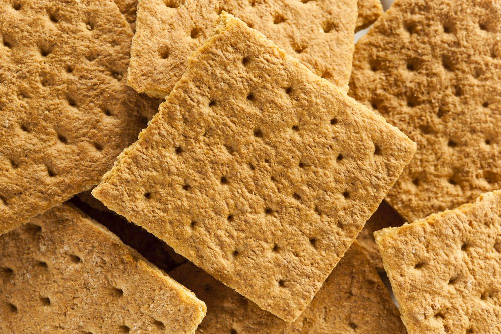 Healthy Honey Graham Crackers on a Plate