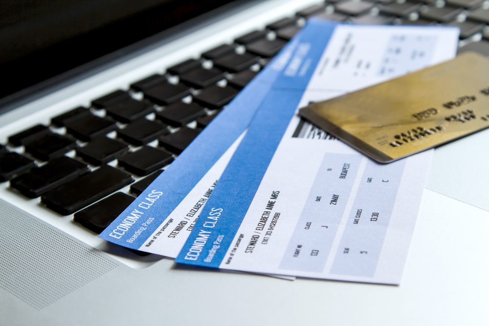 Buying airline tickets on line with a credit card 