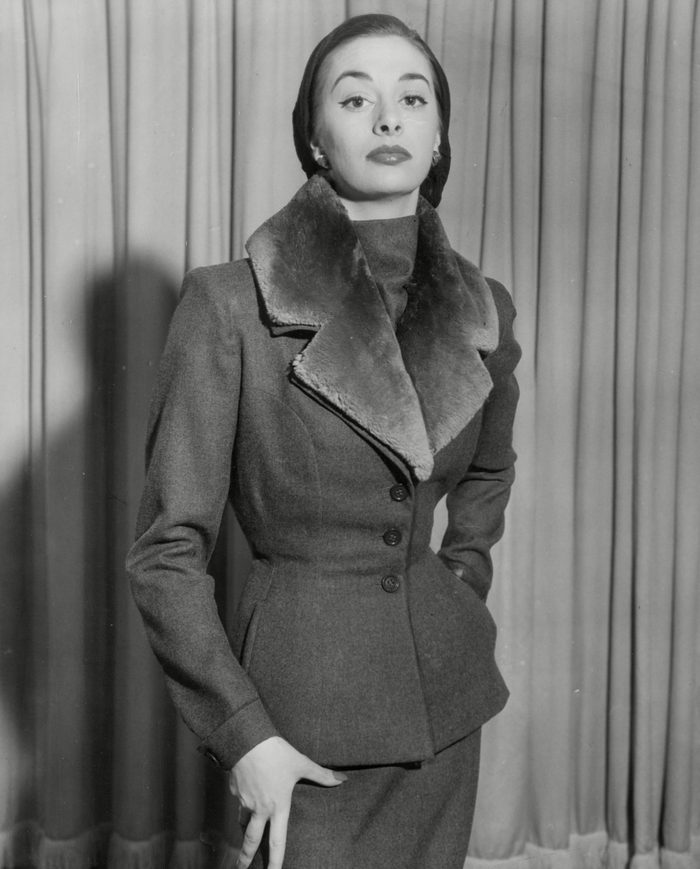 Fashion Women 1952 Model Wearing Various Fur Fashions.