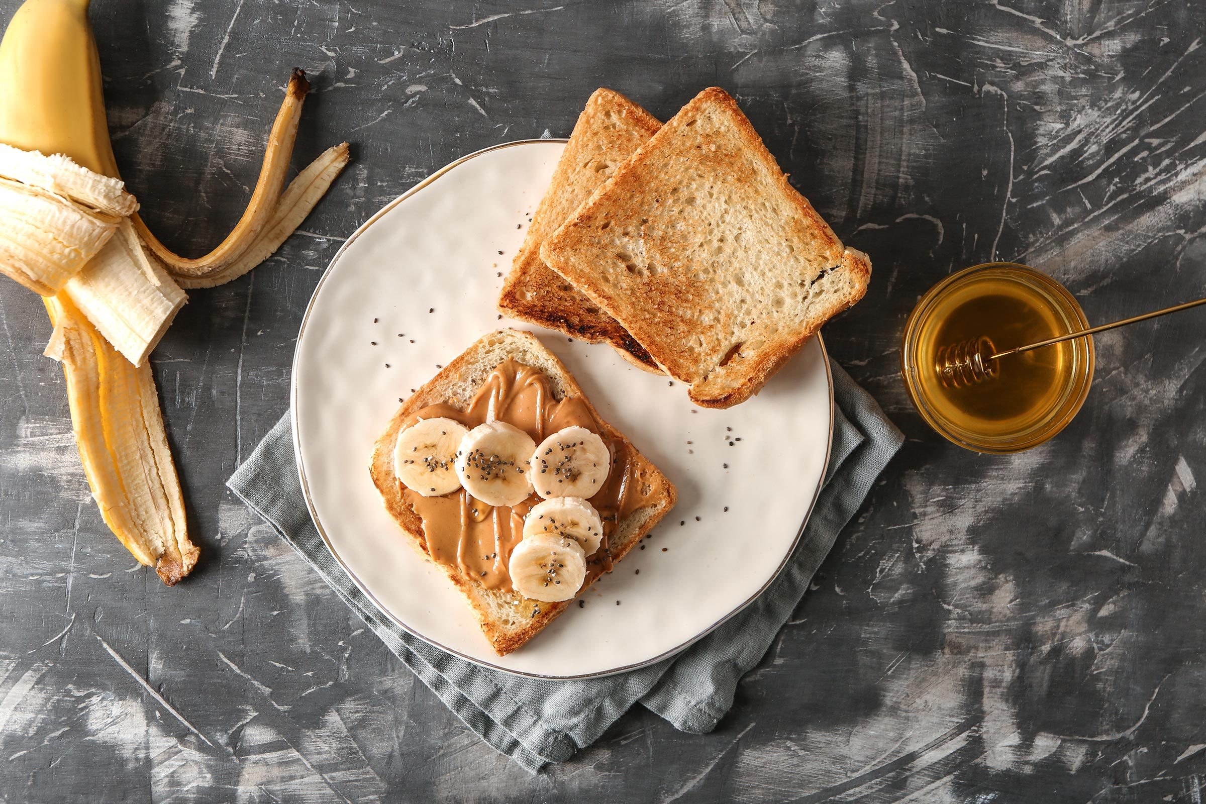 peanut butter honey toast