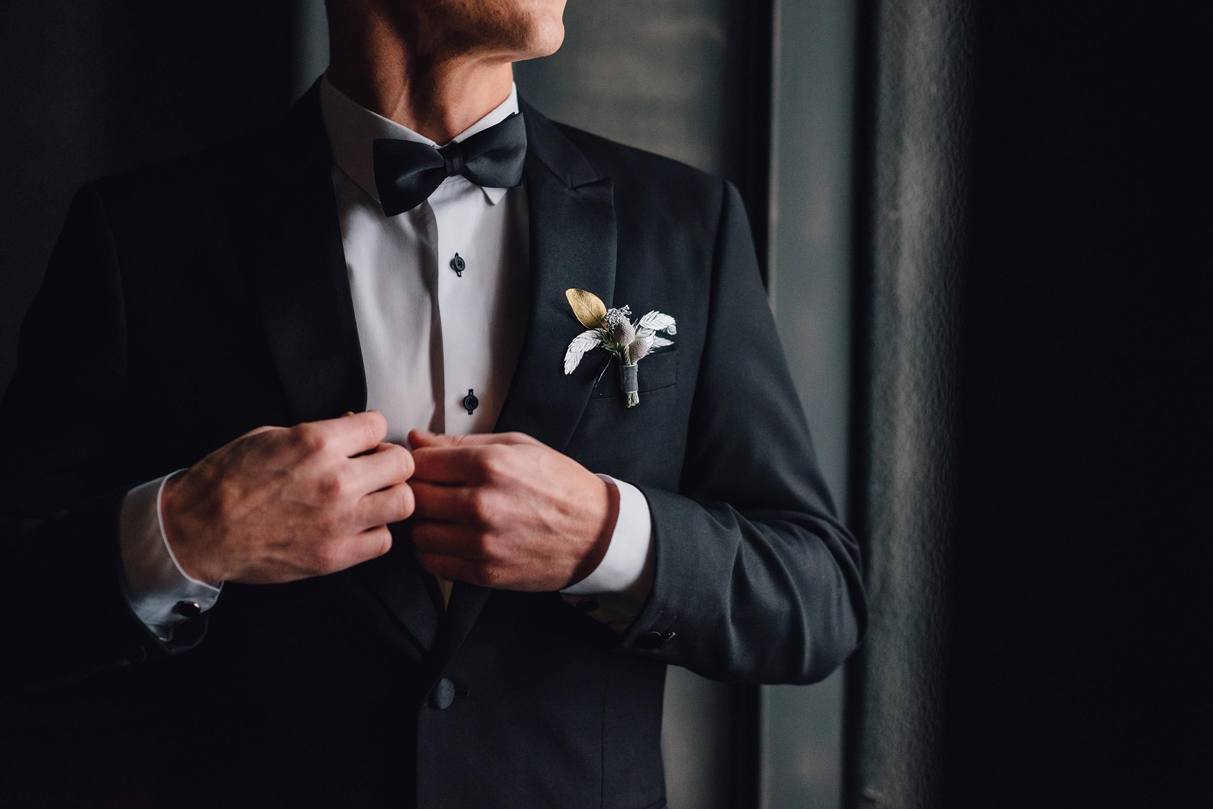 man tuxedo black suit