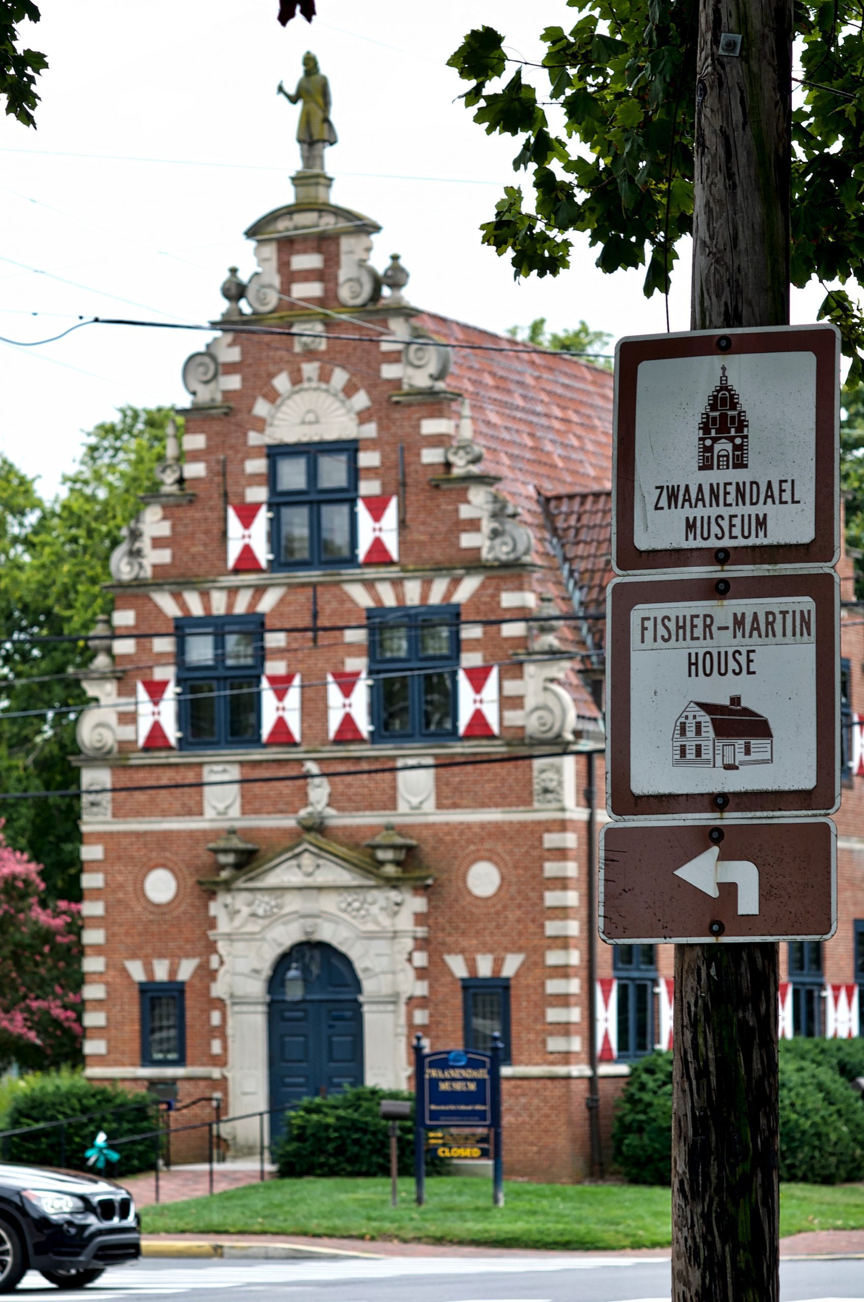 Lewes, Delaware, September 18, 2017 - The Zwaanendael Museum is a popular visitor attraction and identifiable landmark in downtown Lewes.