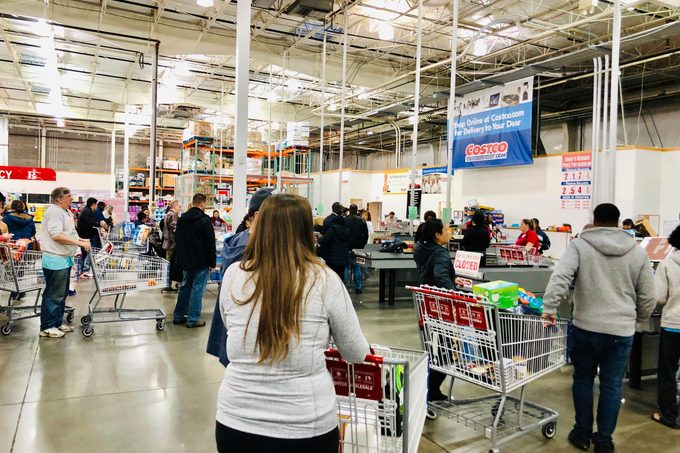 Costco wholesale checkout line
