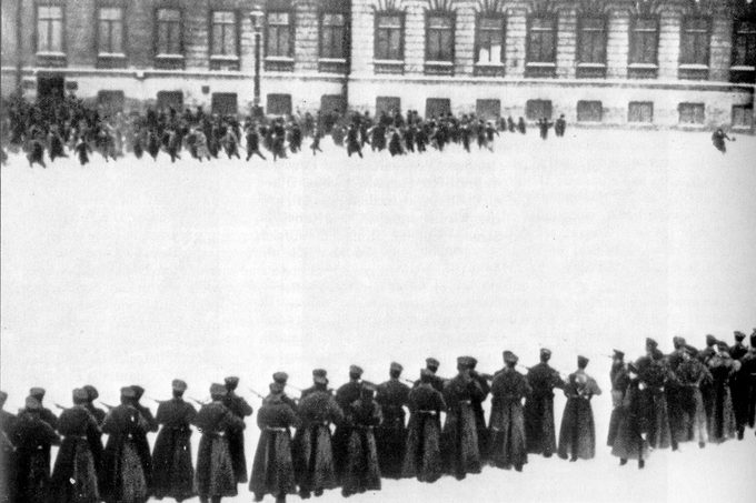 History Massacre in St petersberg in front of the Winter Palace (Bloody Sunday) 1905