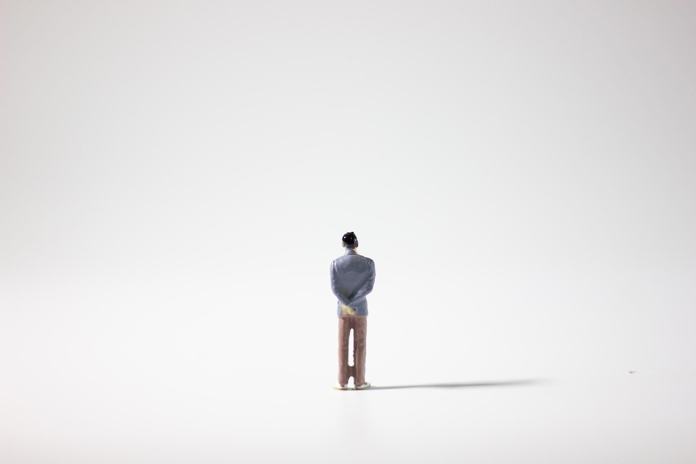 miniature figure alone lonely