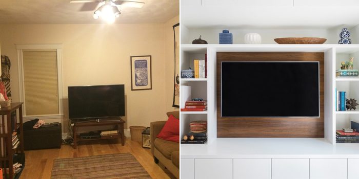 built in home organization makeover