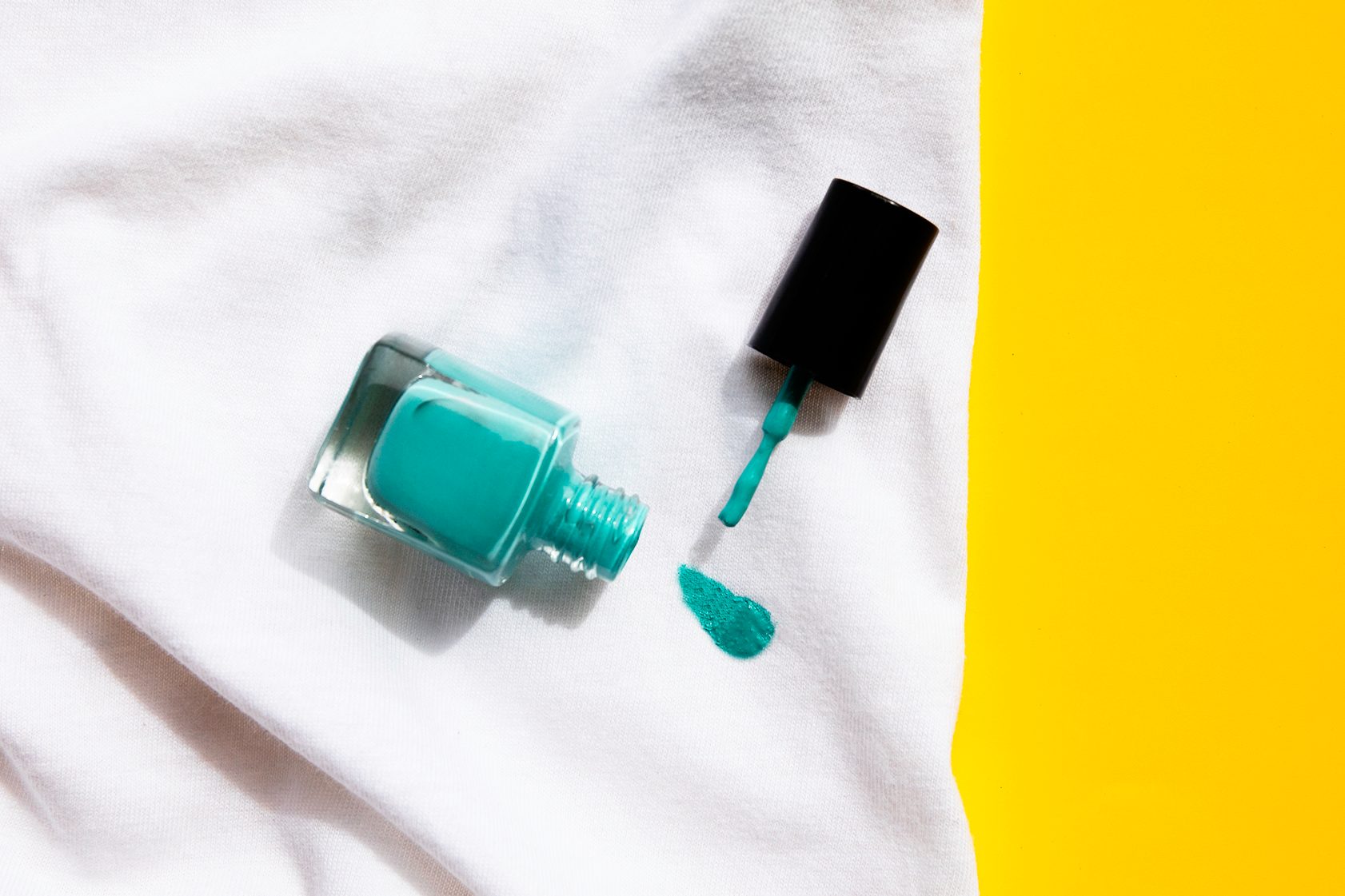 how to remove nail polish stains