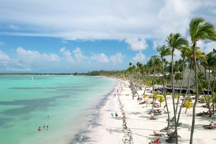 Aerial of Bavaro Beach, Punta Cana, Dominican Republic