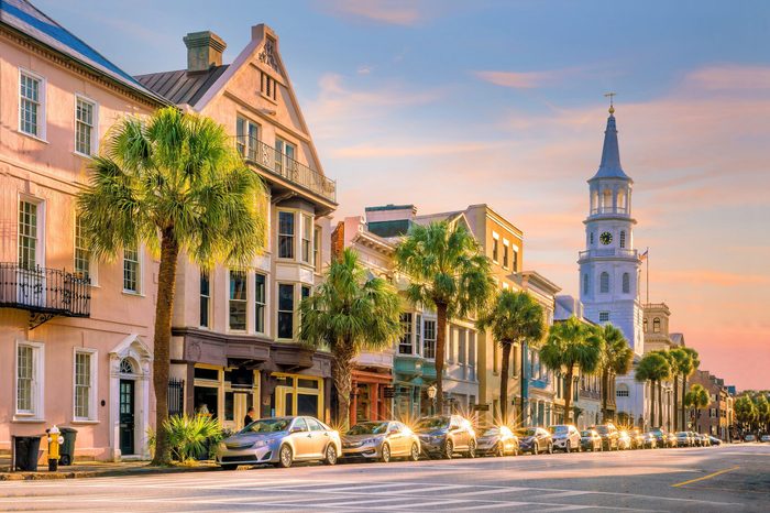 Historical downtown area of Charleston, South Carolina, USA 