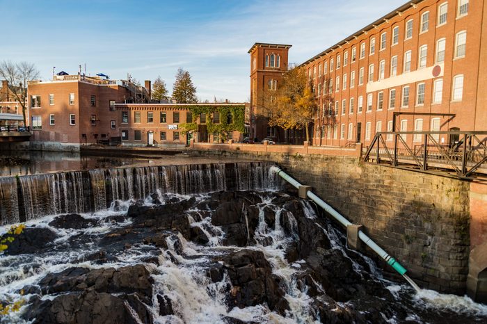 The old mill at Dover in New Hampshire, New England USA