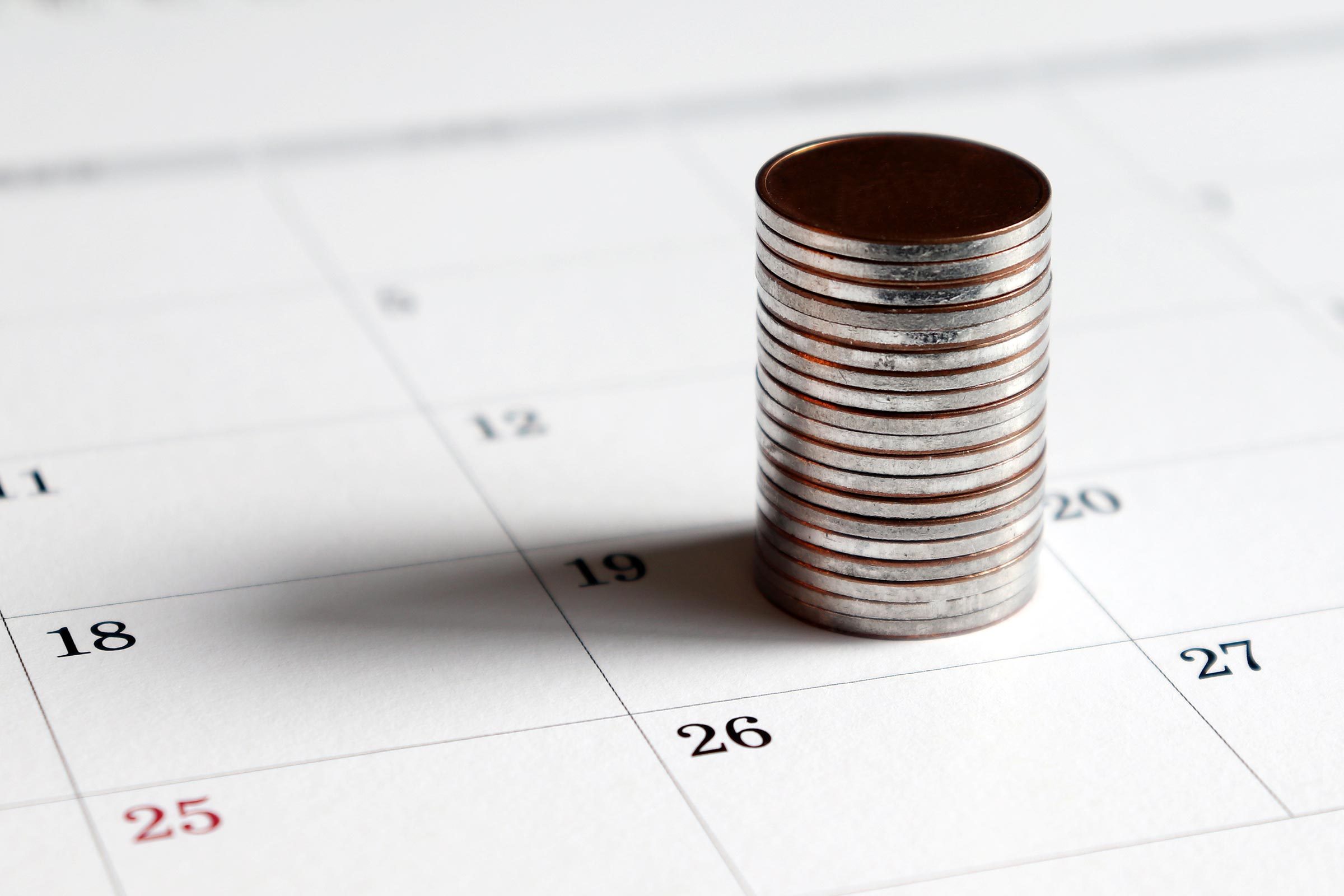 coins calendar