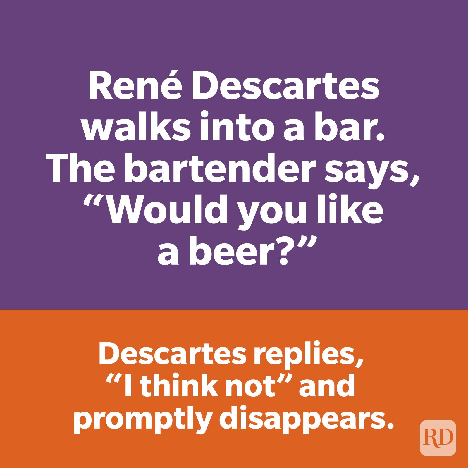 Descartes Clever Joke