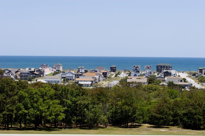 View from the Wright Brothers Monument Overlooking Kitty Hawk in the Outer Banks of North Carolina